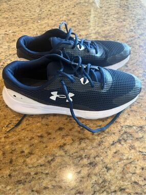 Under Armour Navy and White Mesh Training Sneakers